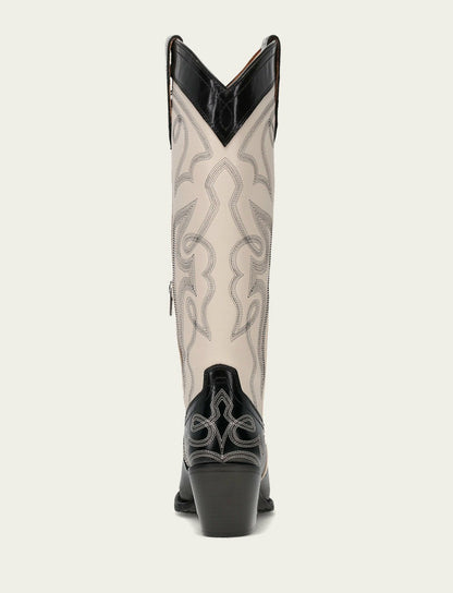 Women’s Black/Ivory Laila Double F Deco Leather Boots
