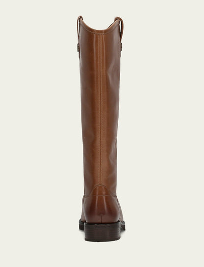 Women's Tan Melissa Lug Button Tall Wide Calf Boot