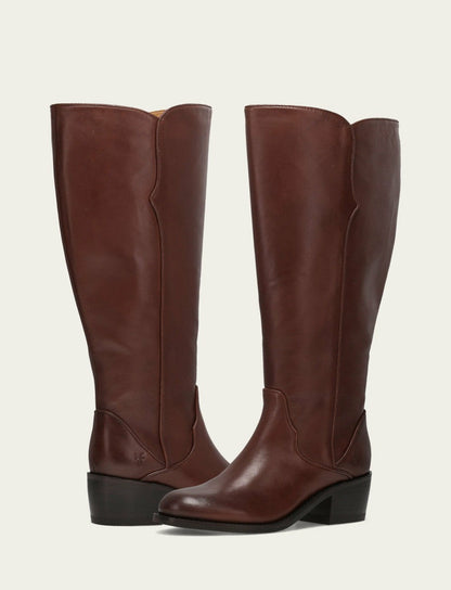Women's Saddle Carson 2 Piping Tall Wide Calf Boot