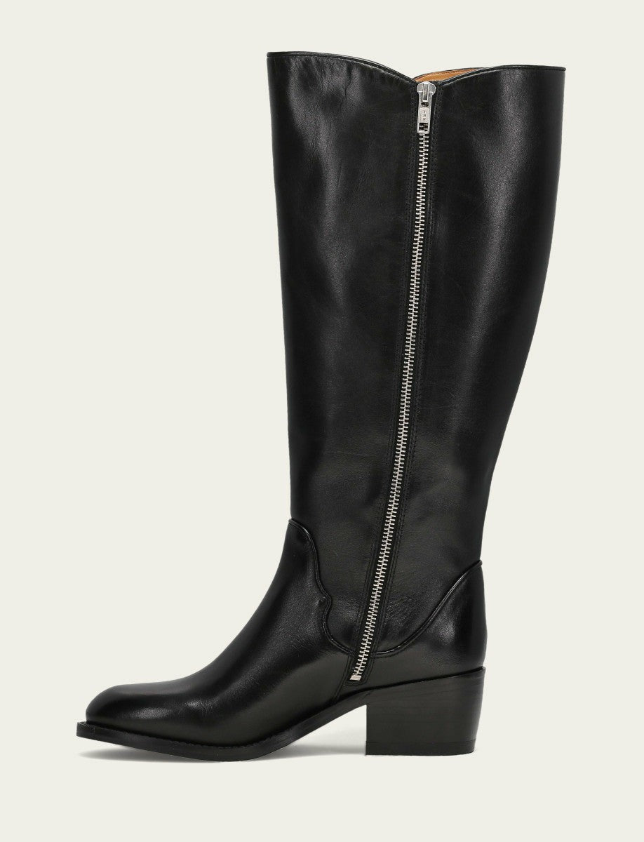 Women's Black Carson 2 Piping Tall Wide Calf Boot