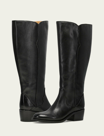 Women's Black Carson 2 Piping Tall Wide Calf Boot