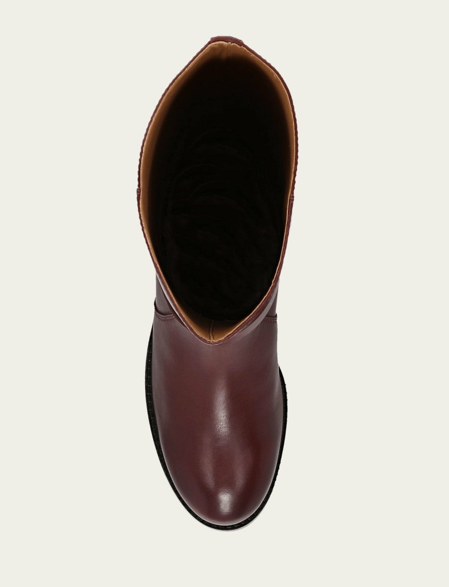 Women's Merlot Melissa Belted Riding Wide Calf Boot