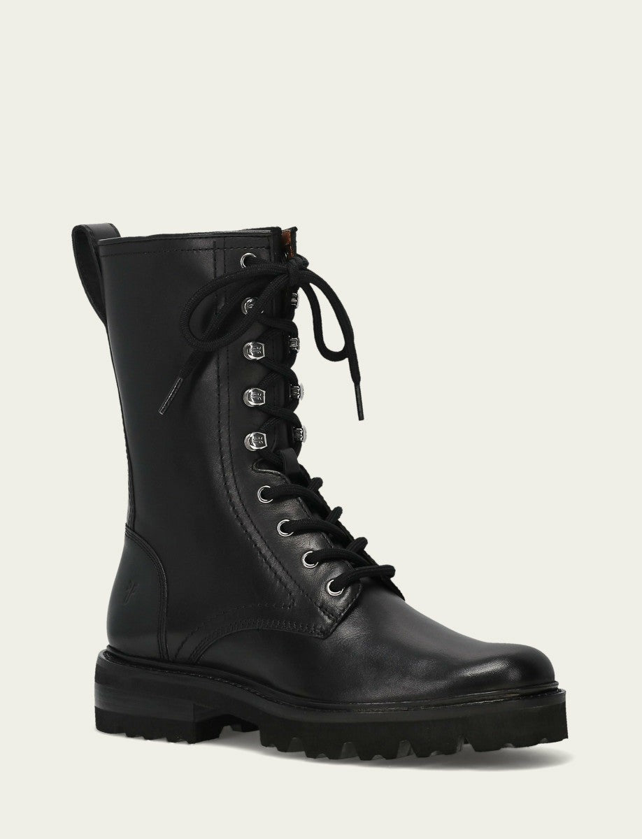 Women's Black Olivia Combat Boots