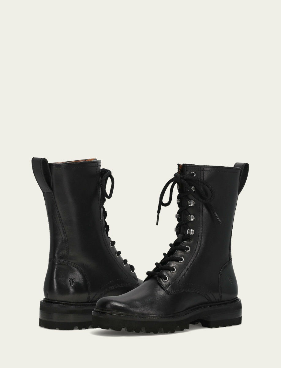 Women's Black Olivia Combat Boots