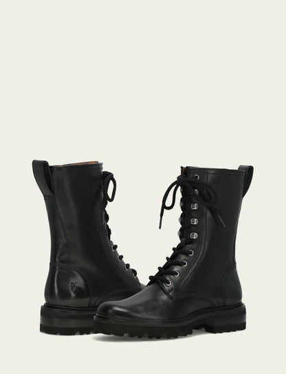 Women's Black Olivia Combat Boots