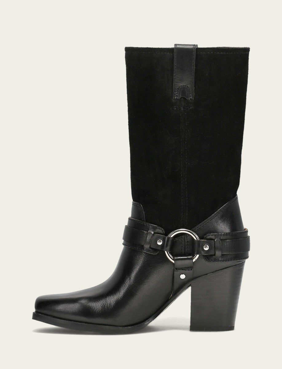 Women's Black Shiloh Harness Belted Boot