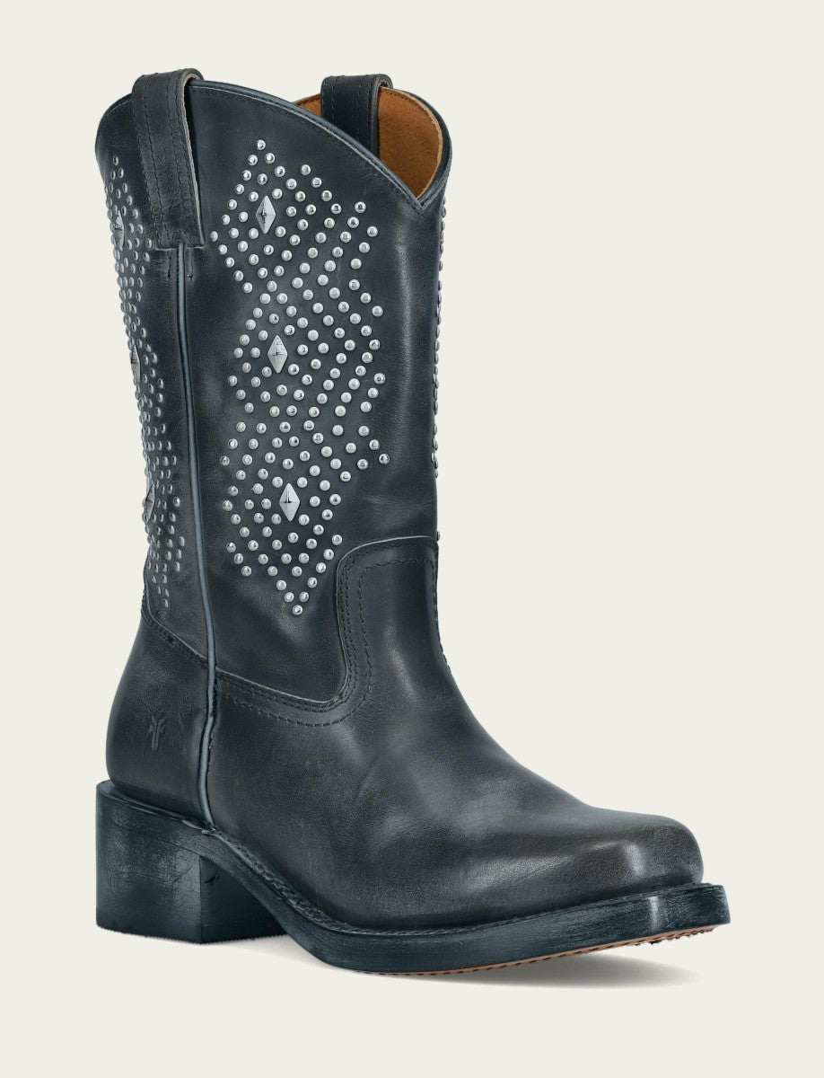 Women's Off Black Campus Deco Stud Boot