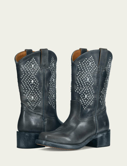 Women's Off Black Campus Deco Stud Boot