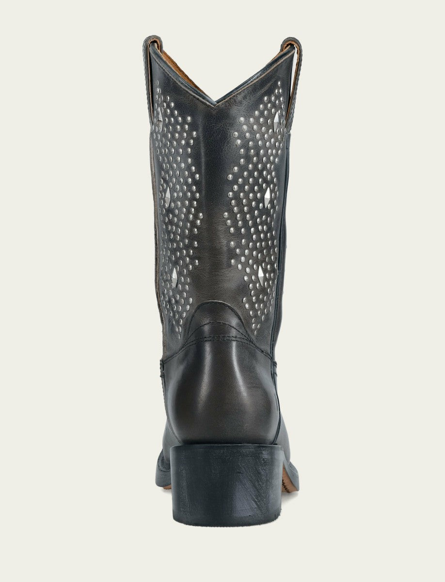Women's Off Black Campus Deco Stud Boot