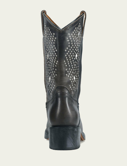 Women's Off Black Campus Deco Stud Boot
