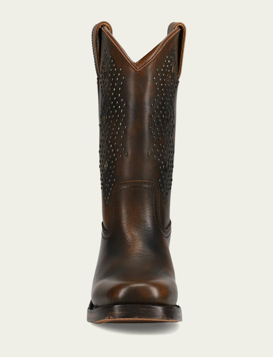 Women's Dark Brown Campus Deco Stud Boot