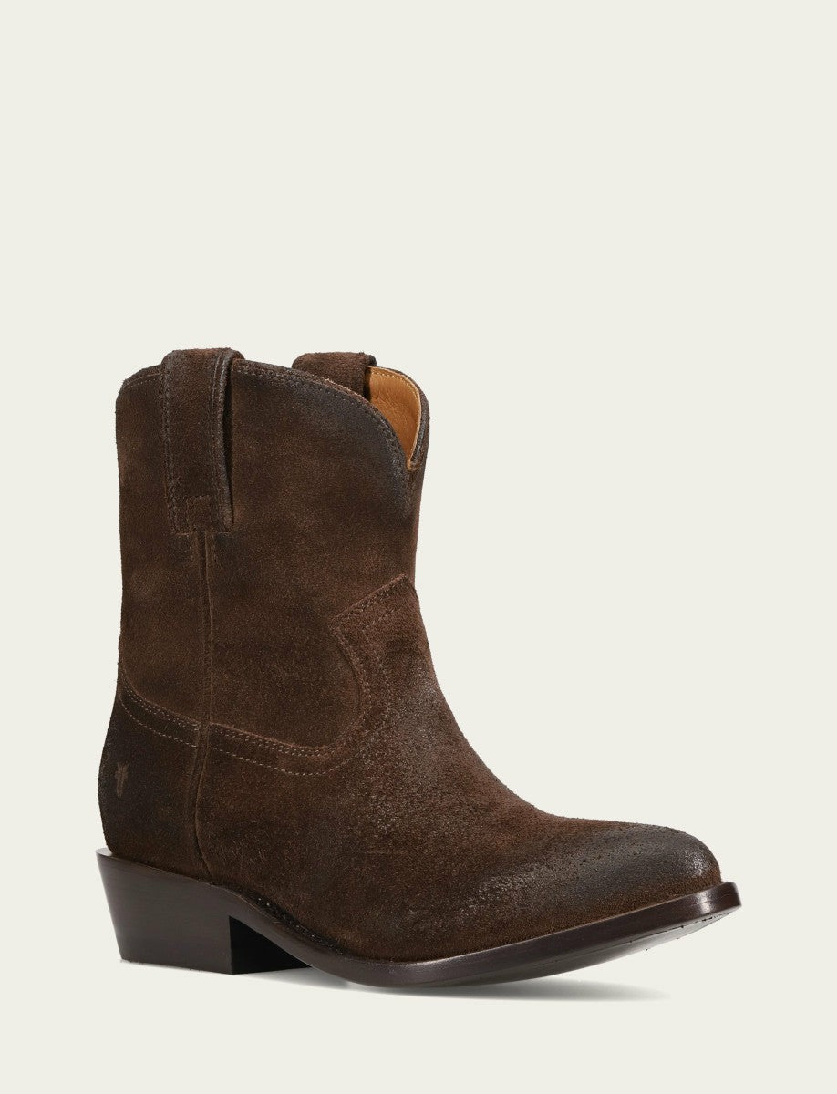 Women's Chocolate Suede Billy Short Bootie