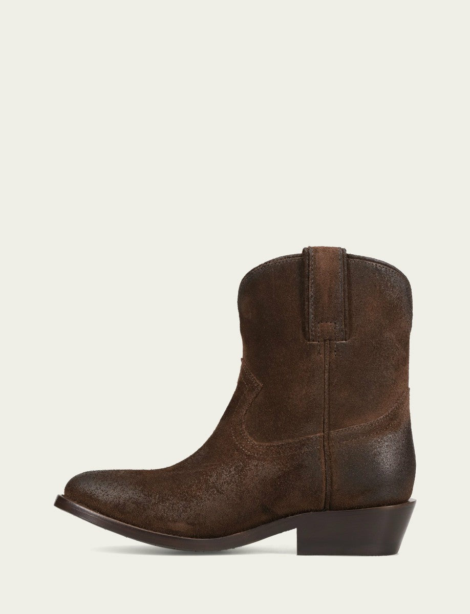 Women's Chocolate Suede Billy Short Bootie