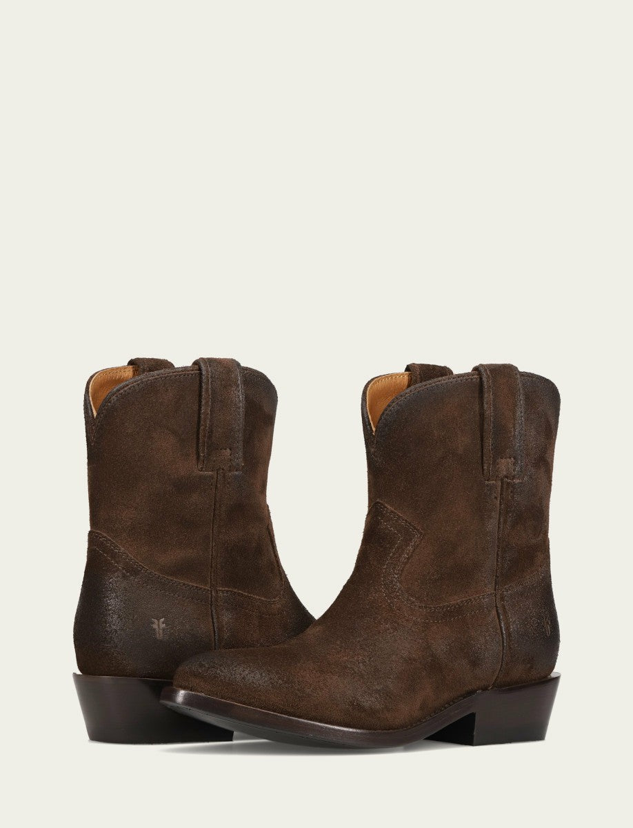 Women's Chocolate Suede Billy Short Bootie