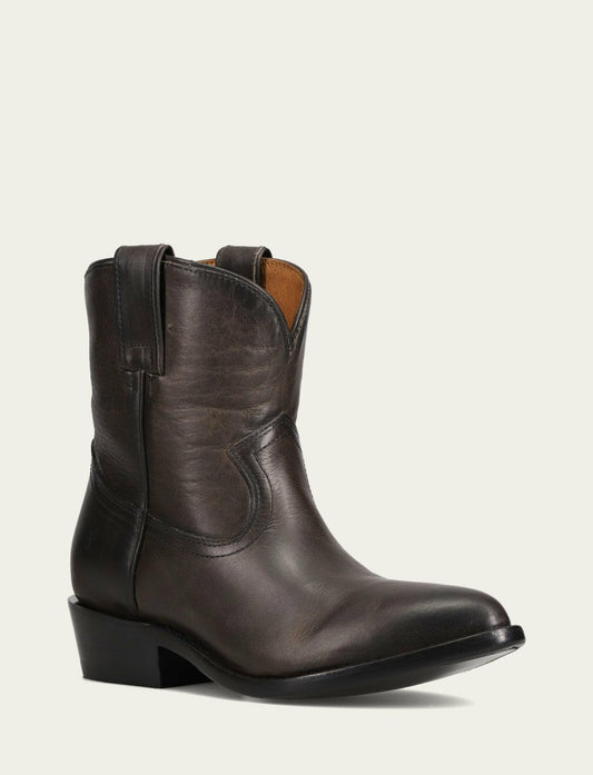 Women's Black Graphite Billy Short Leather Bootie