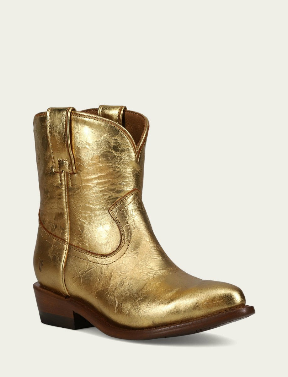 Women's Gold Metallic Billy Short Bootie