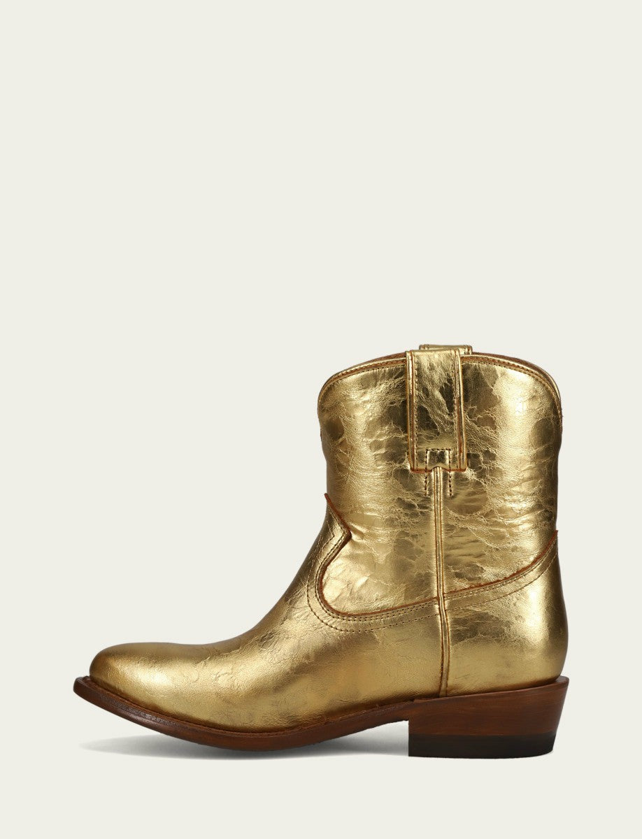 Women's Gold Metallic Billy Short Bootie