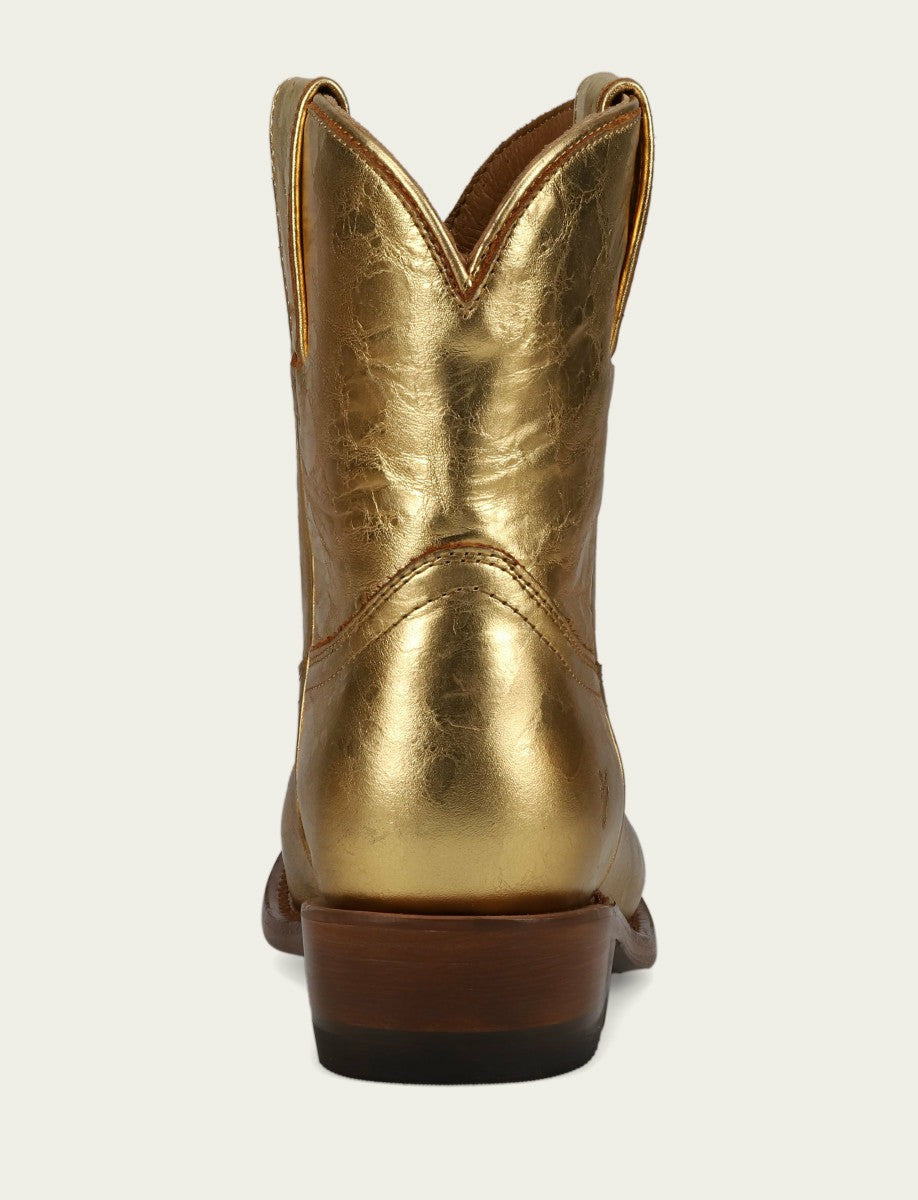 Women's Gold Metallic Billy Short Bootie