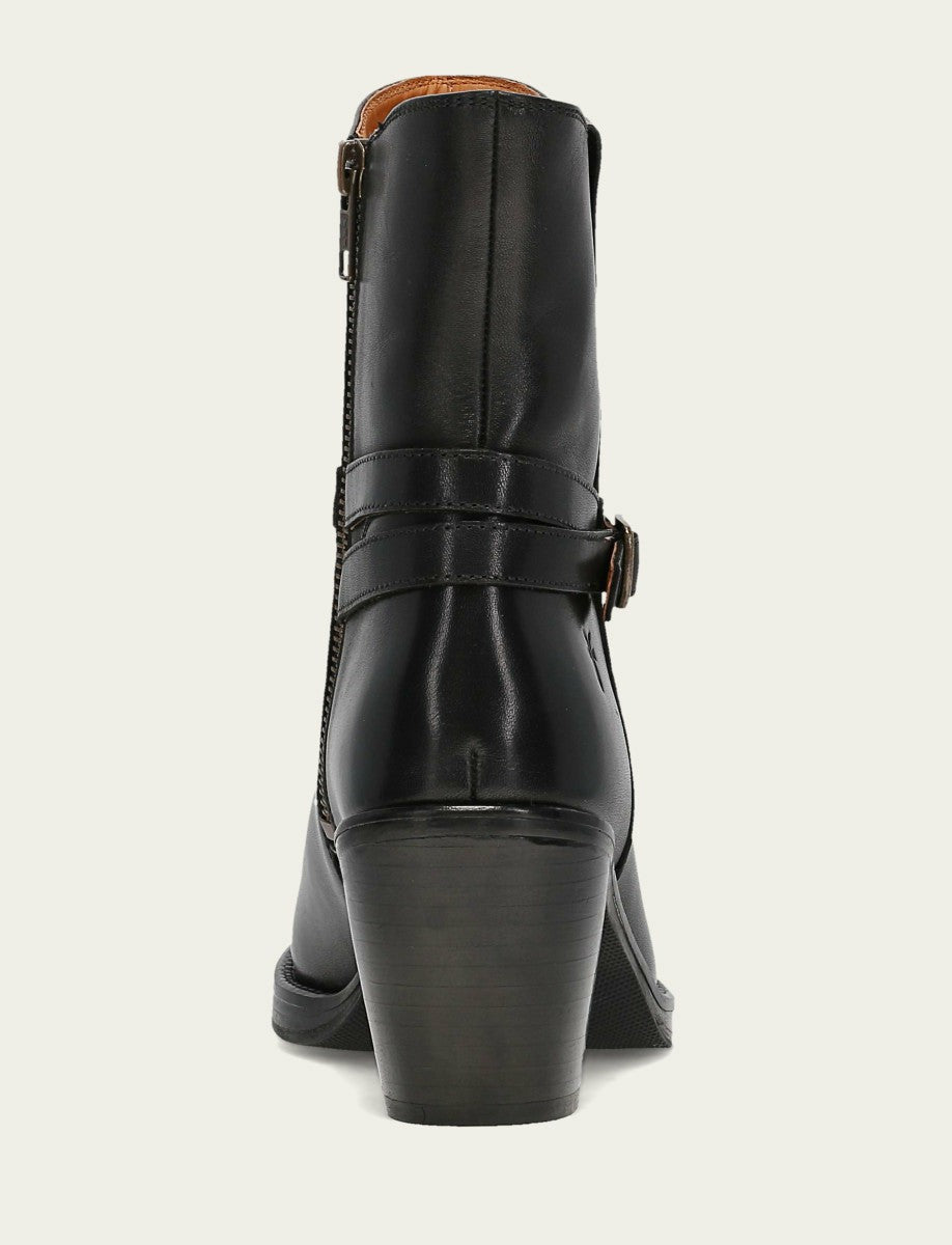 Women's Black Rylee Belted Inside Zip Boot