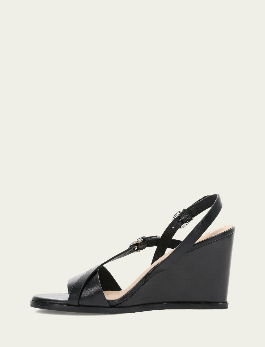 Women's Black Rachel Buckle Sandals