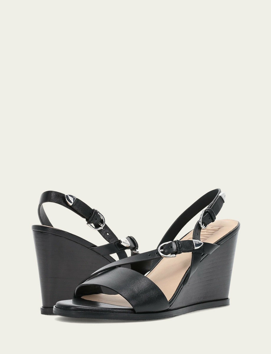 Women's Black Rachel Buckle Sandals