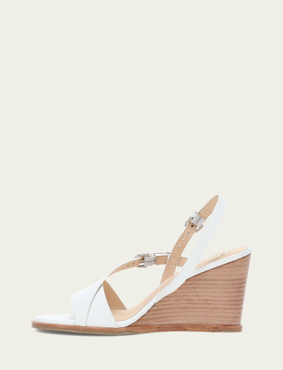 Women's White Rachel Buckle Sandals