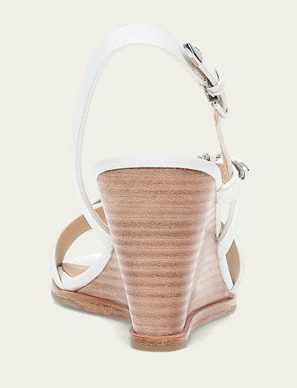 Women's White Rachel Buckle Sandals