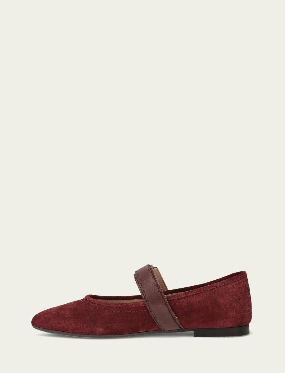 Women's Garnet Heather Buckle Mary Jane Flat