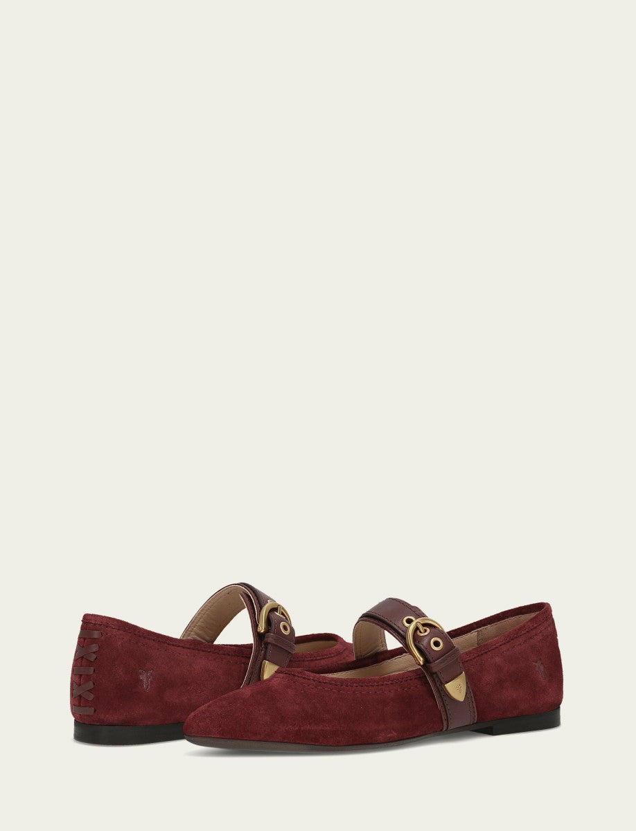 Women's Garnet Heather Buckle Mary Jane Flat