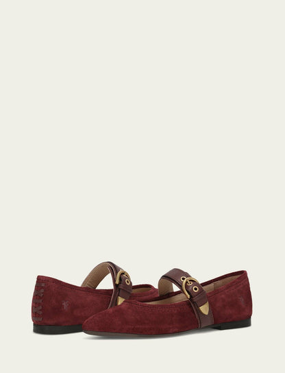Women's Garnet Heather Buckle Mary Jane Flat