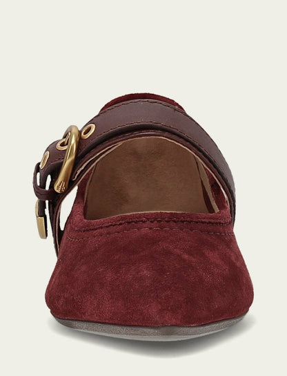 Women's Garnet Heather Buckle Mary Jane Flat