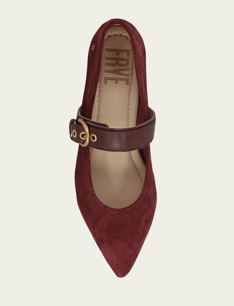 Women's Garnet Heather Buckle Mary Jane Flat