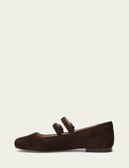 Women's Chocolate Carson Multi Mary Jane Flat