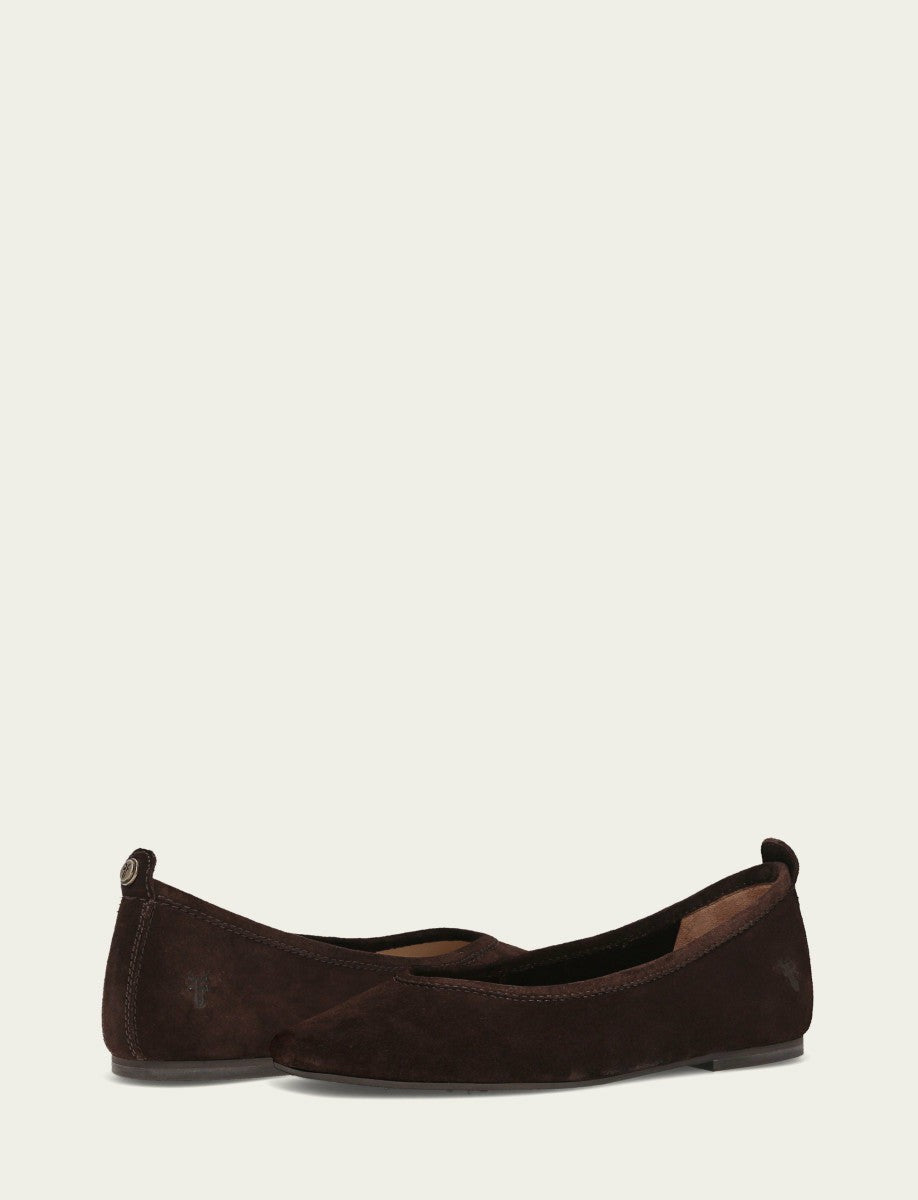 Women's Chocolate Suede Hayley Ballet Flat