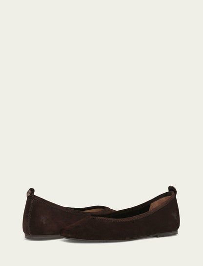 Women's Chocolate Suede Hayley Ballet Flat