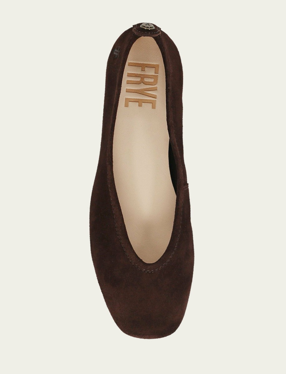 Women's Chocolate Suede Hayley Ballet Flat