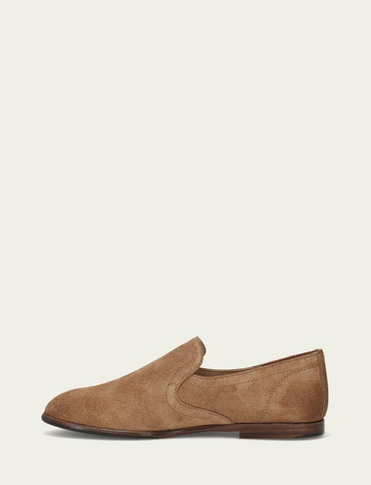 Women's Almond Suede Faith Slip On Loafer