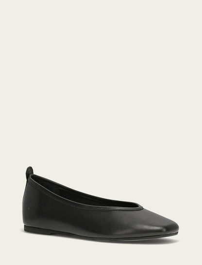 Women’s Black Hayley Leather Ballet Flats