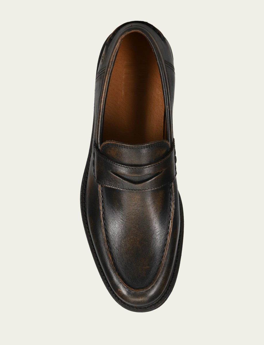 Men's Brown Brush Off Tyler Flex Penny Loafer