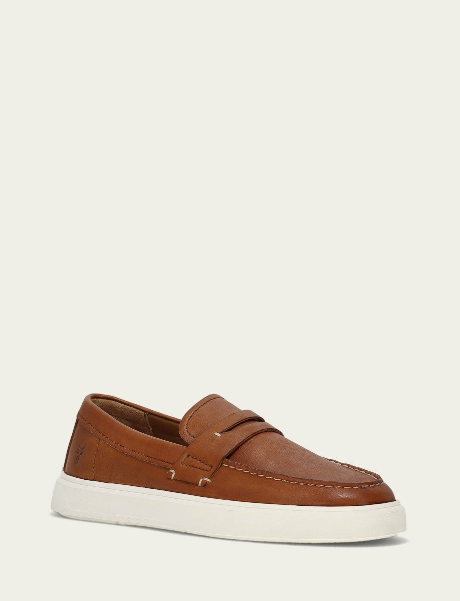 Men’s Caramel Beau Penny Leather Sneakers