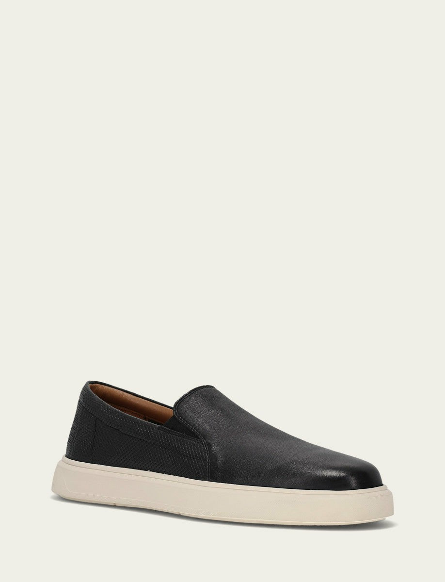Men’s Black Beau Twin Gore Leather Sneakers