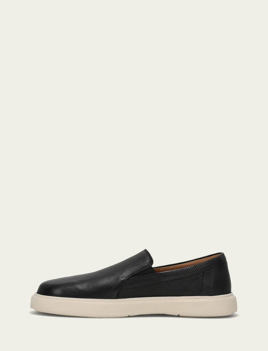 Men’s Black Beau Twin Gore Leather Sneakers