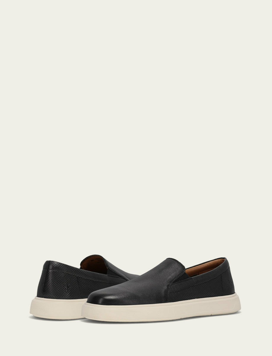 Men’s Black Beau Twin Gore Leather Sneakers
