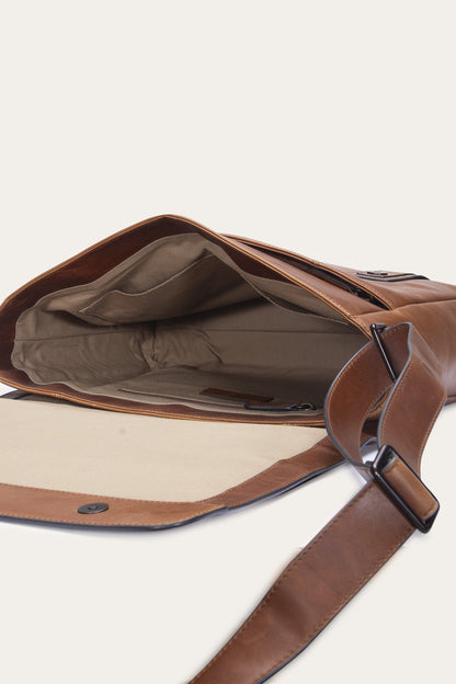 Men's Cognac Logan Messenger Bag