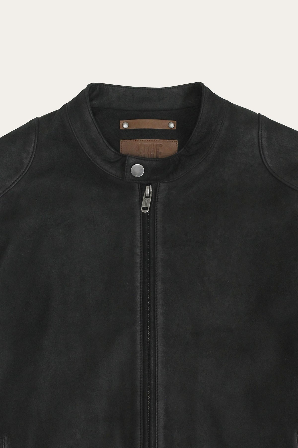 Men’s Black Gannon Lamb Leather Racer Jacket
