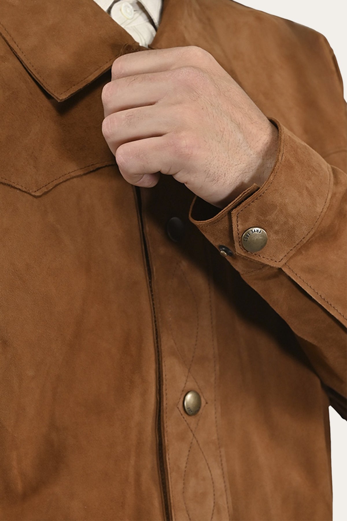 Men’s Middle Brown Judd Minimalist Suede Shacket