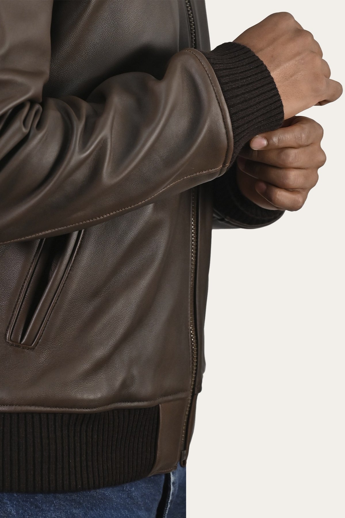 Men's Moka Tobacco Colt Bomber Jacket