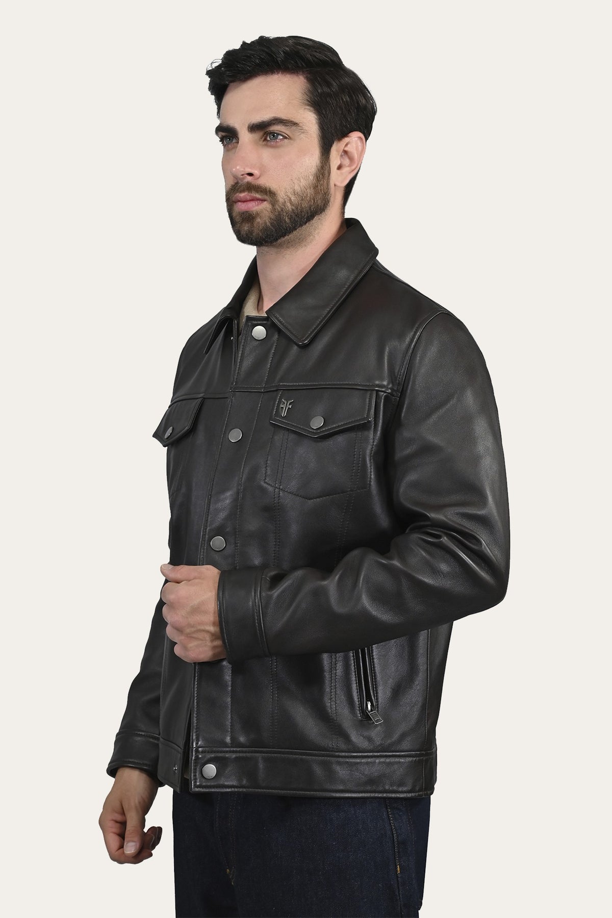 Men's Dark Brown Ruffian Trucker Jacket