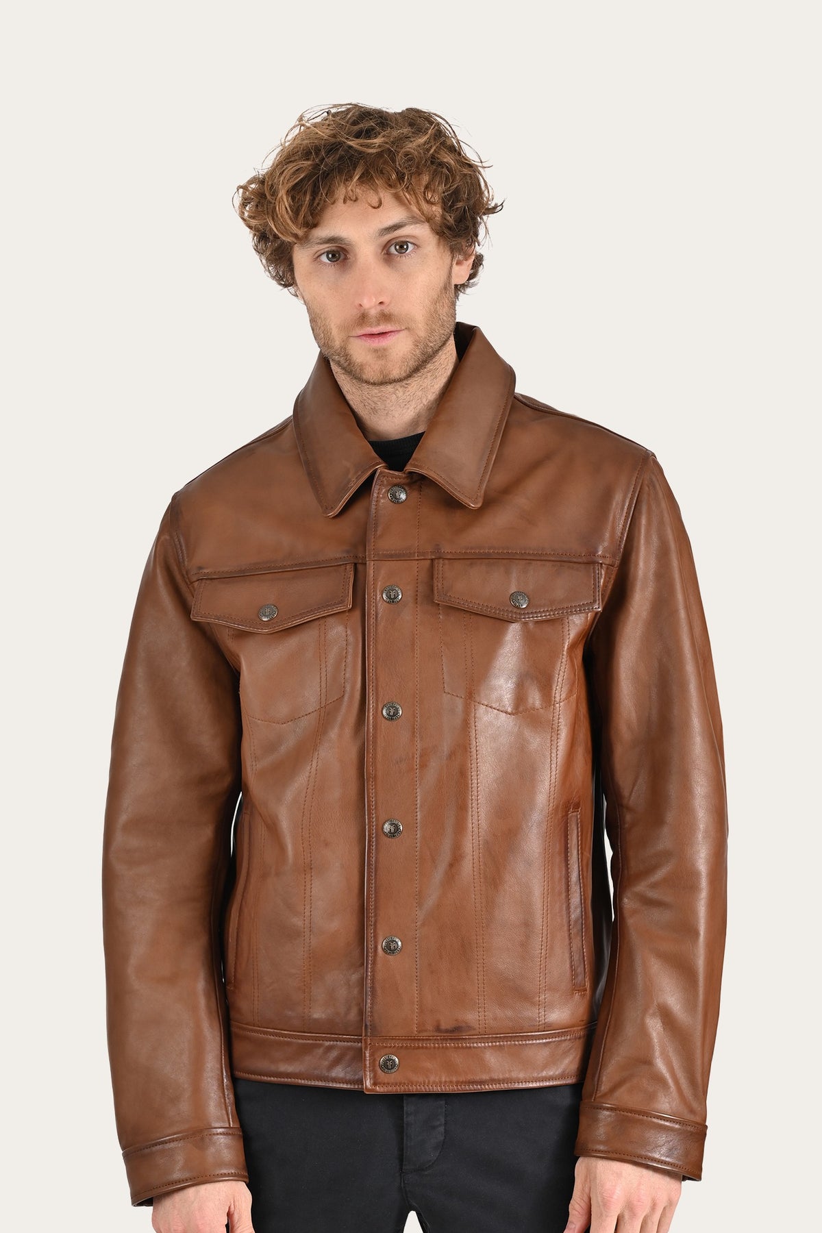 Brown Baxter Trucker Jacket