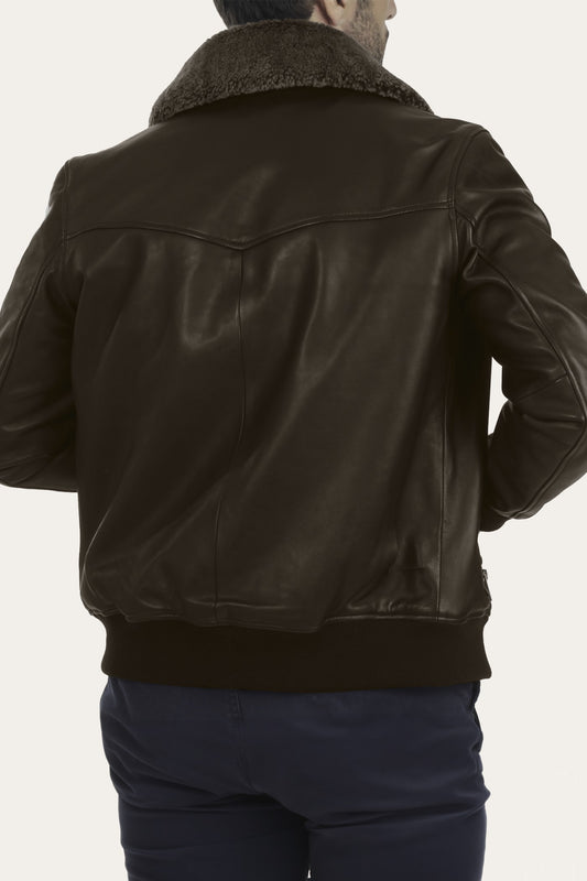 Men's Dark Brown Remington Trucker Jacket